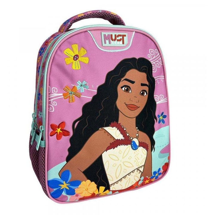 Luna: Must Team Disney Vaiana 2 lekerekített 2 rekeszes ovis hátizsák 27x10x31cm