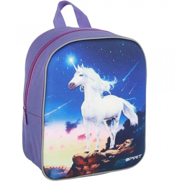 Spirit: Egyszarvú 3D mintás ovis lekerekített hátizsák 30x25x12cm