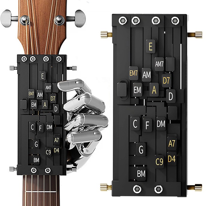 Каподастър за китара Bedee, черен, 15, 6x6, 5см, за фолк китари 38" - 42"