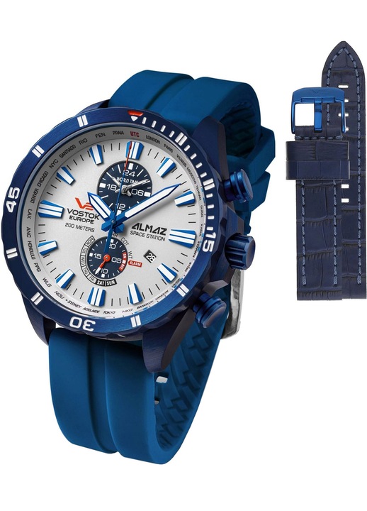 Vostok Europe Almaz Space Station Limited Edition Chronograph férfi karóra + Vostok szíj