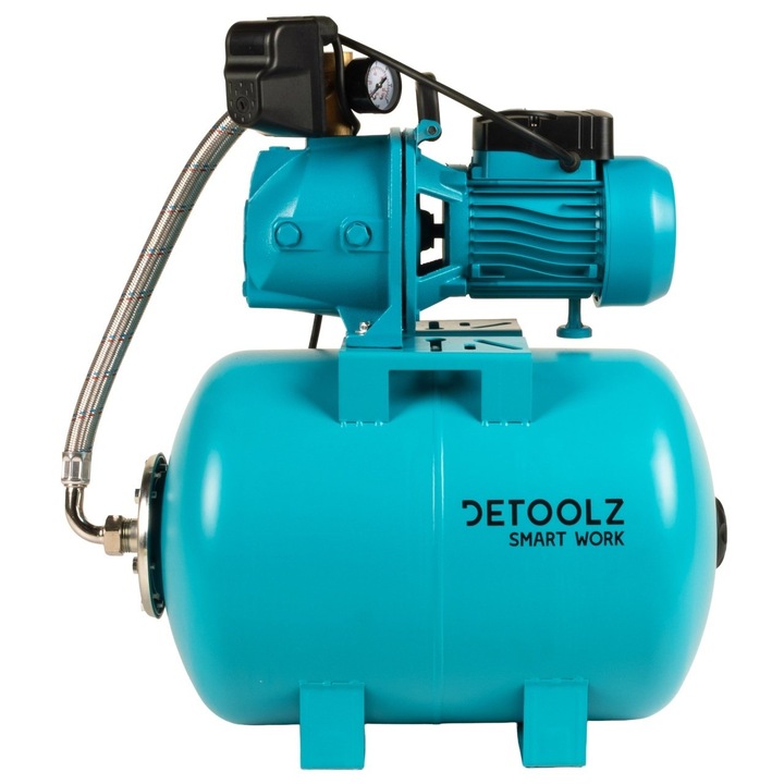 Hidrofor DTZ 1.1 kW, debit 2480lh, inaltime de pompare 45m, corp pompa fonta, butelie 50L, ejector, manometru