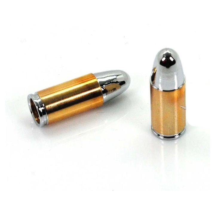 Szelepsapkák Drag Specialties Alumínium Bullet Króm/Arany Zündapp, Kreidler, Hercules, Puch, Miele, KTM, DKW számára MG00028118