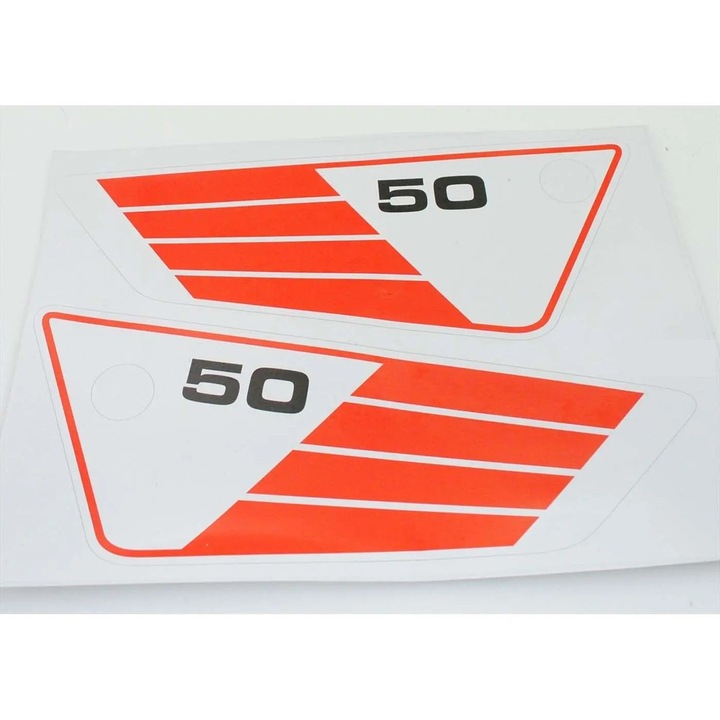 Oldaldekni matrica szett 50 piros-fehér Yamaha FS1 3E9 3E8, RD 50 számára MG00083266