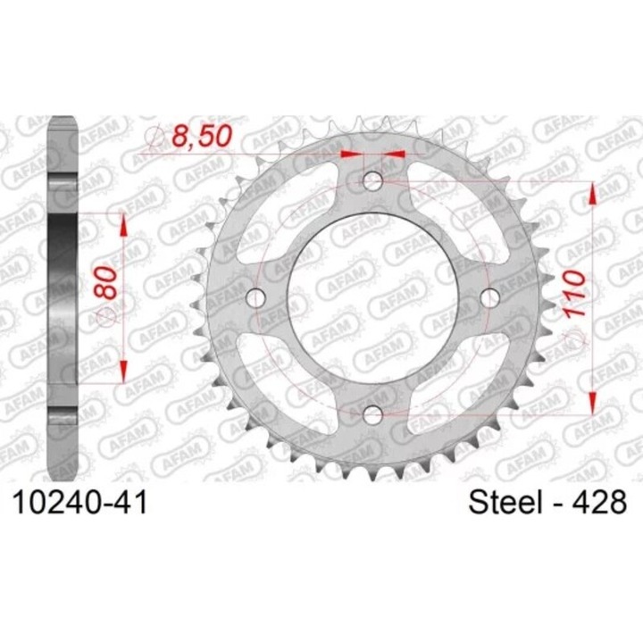 AFAM Standard Oțel Pinion Spate 10240 - 428 MBHR