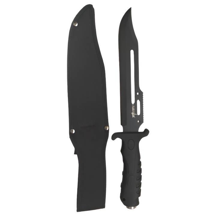 Cutit de vanatoare cu lama fixa din otel – robust si multifunctional pentru camping, supravietuire si activitati outdoor, cu teaca inclusa, ideal pentru vanatoare si transare