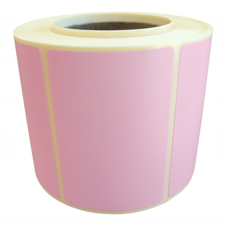 Etichete Autocolante, Neopak, Ideale Pentru Ambalare, Promotii Si Organizare In Depozite Si Magazine, Imprimare Directa Fara Tus, Economice Si Vizibile, Aderenta Buna, Compatibile Cu Majoritatea Imprimantelor, 60 x 40 mm, 500 Bucati, Roz