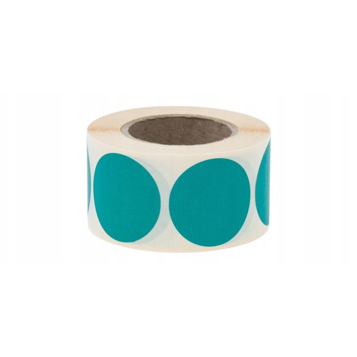 Etichete Autocolante, Neopak, Pentru Marcaj Vizibil Si Organizare Produse In Depozite Si Magazine, Aderenta Puternica, Usor De Aplicat Pe Diverse Suprafete, Rola Practica Pentru Utilizare Zilnica, 500 Bucati, Forma Rotunda, 40 mm, Verde