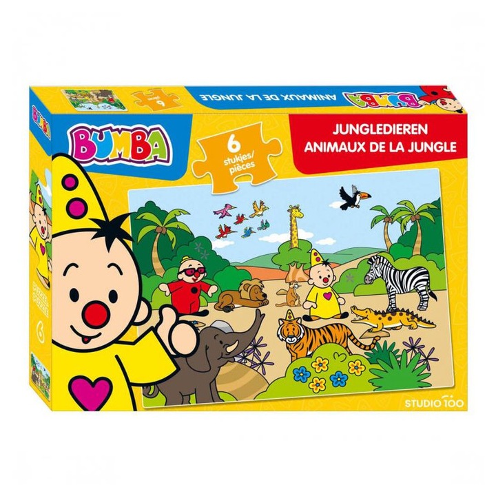 Bumba puzzle dzsungelállatok, 6 darabos