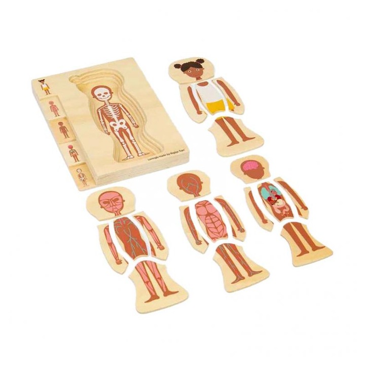 Bigjigs fa anatómiai puzzle  lány, 26 darab