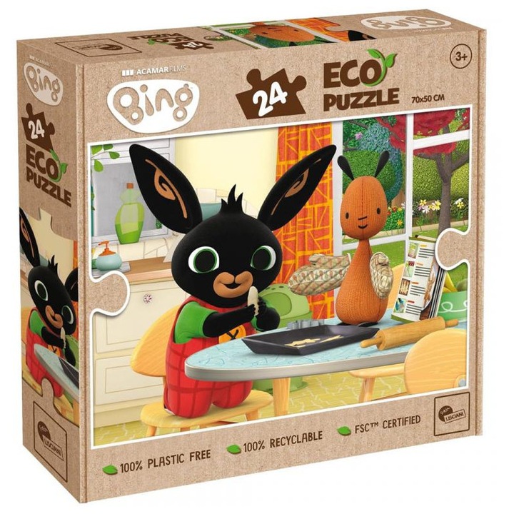 Bing és Flop sütit süt 24db-os Eco puzzle 70x50cm - Lisciani