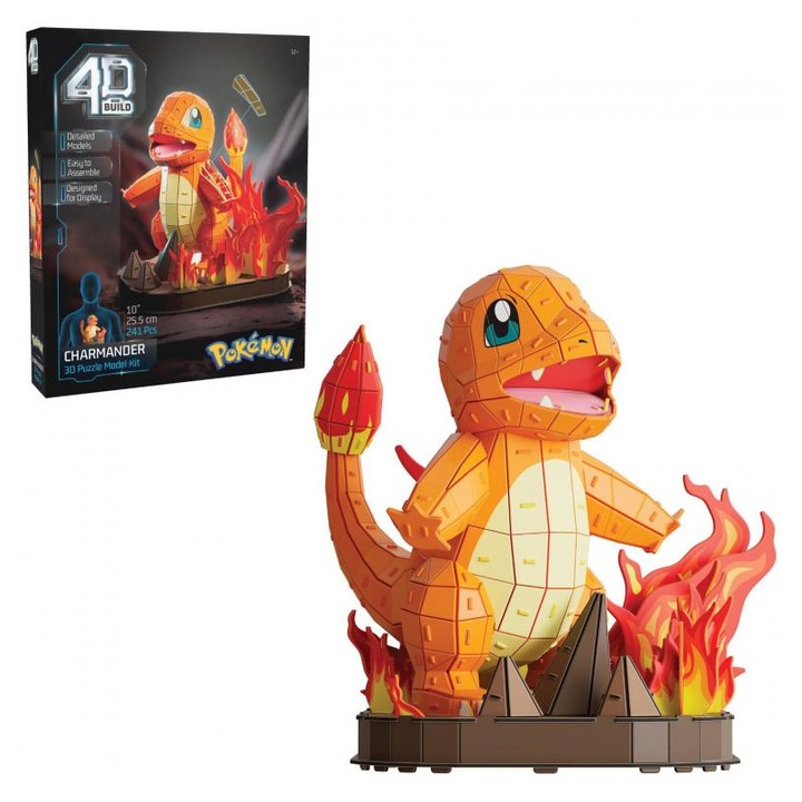 4D puzzle építőszett: Pokemon Charmander, 241 részes