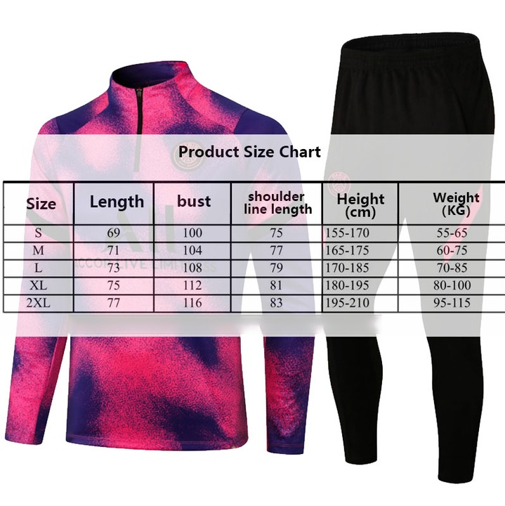 Мъжка тренировъчна футболна униформа, с дълъг ръкав, еластична материя, бързосъхнеща, розова, XXL