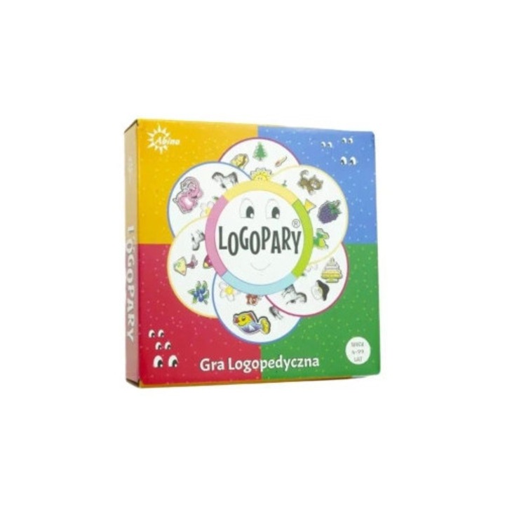 Joc educativ ABINO, Logopary, 43 carti rotunde, 2-4 jucatori, 4-99 ani