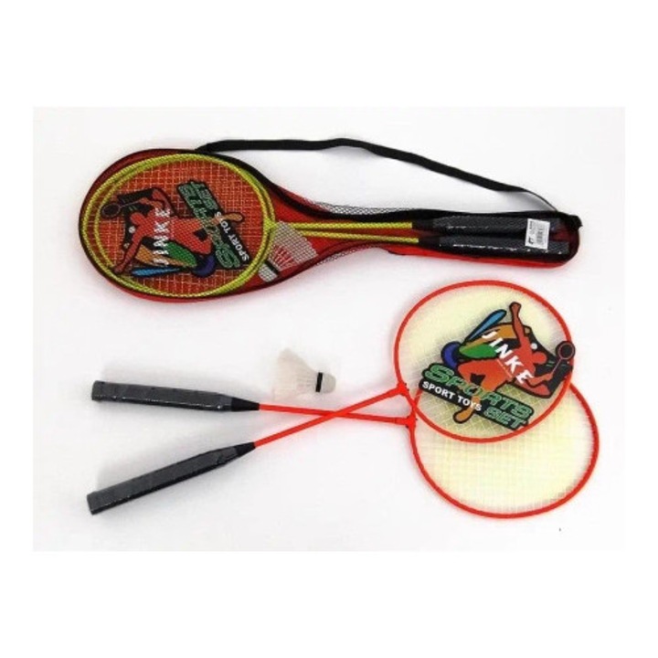 Set badminton 2 rachete + 1 lotca, Adar, cu husa