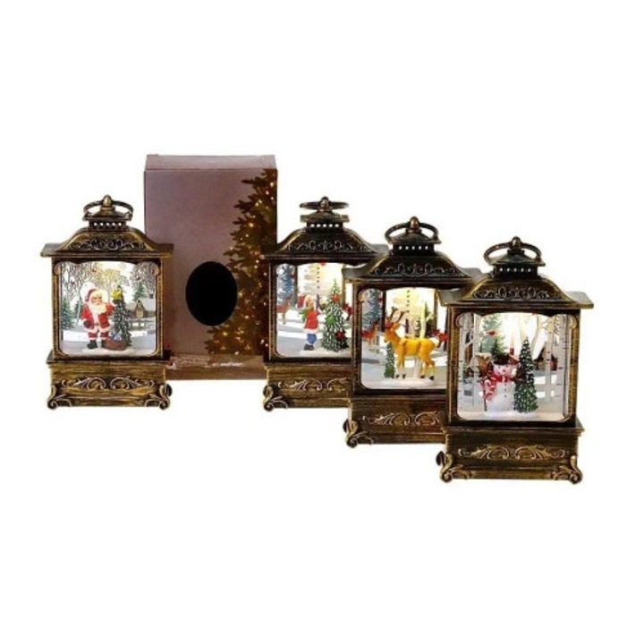 Veioza LED cu motiv festiv, Adar, 12x8x4cm, multicolor
