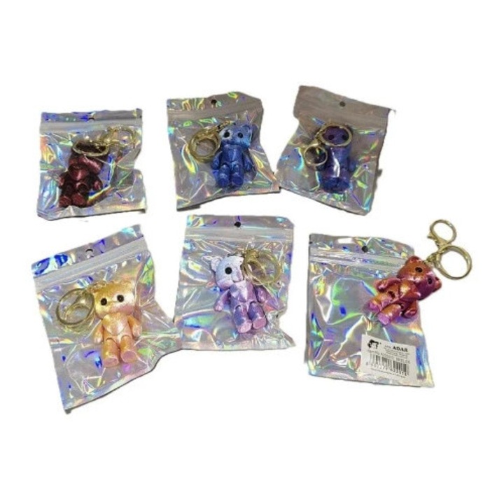 Breloc 3D mis MIX, multicolor, set asortat