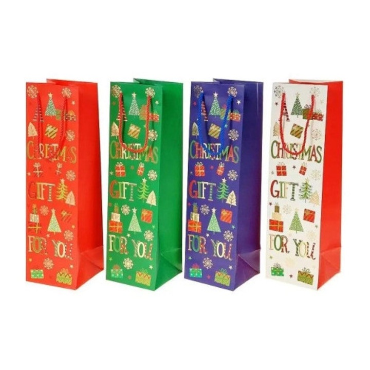 Toreba prezentare pentru sticla Adar, 35x12x9cm, multicolor