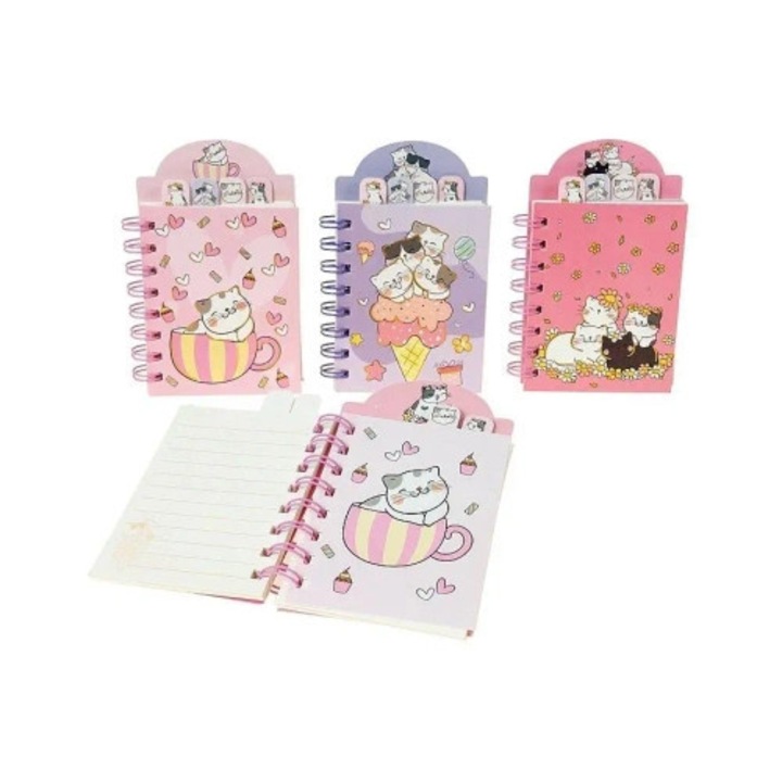 Caiet Adar Notes kiciusie MIX, multicolor