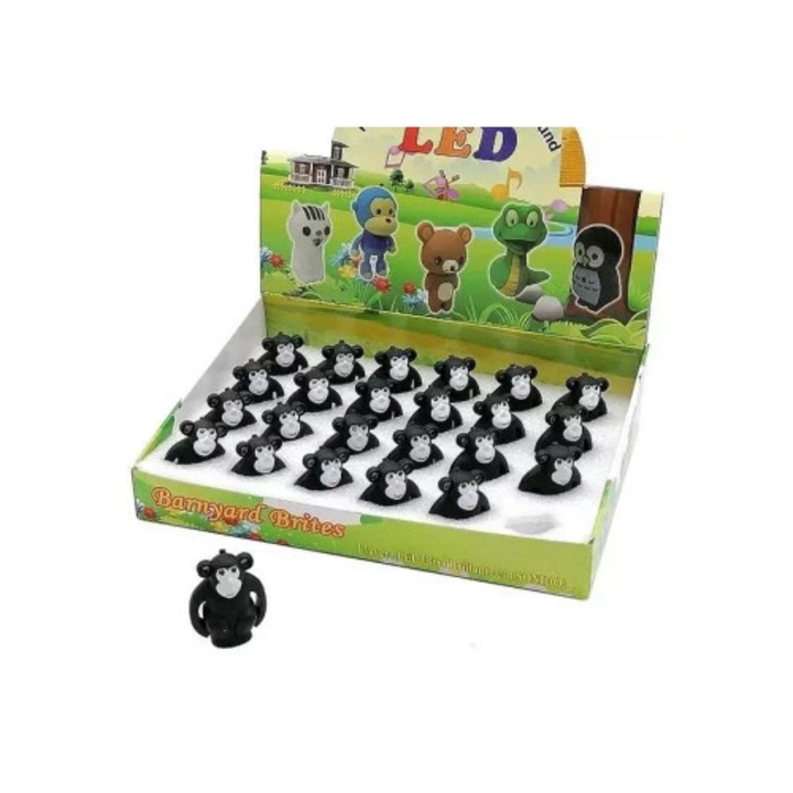 Brelocuri set 24 buc, Adar, maimuta, lumina, sunet, 5,5x4x2,5cm