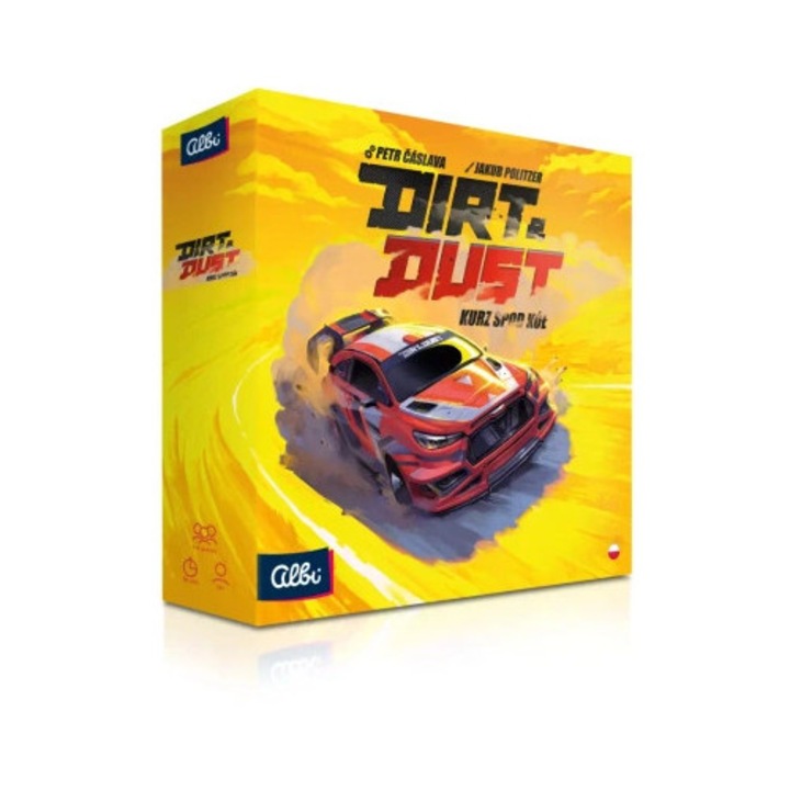 Dirt&Dust társasjáték, Albi, rally tematika, 4 játékszakasz, 2-4 játékos