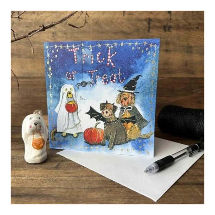 Felicitare Halloween, Alex Clark, set cu plic alb, 160x160mm