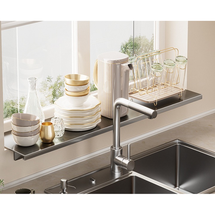 Panou extensibil pentru pervaz, Argintiu, 40x15cm