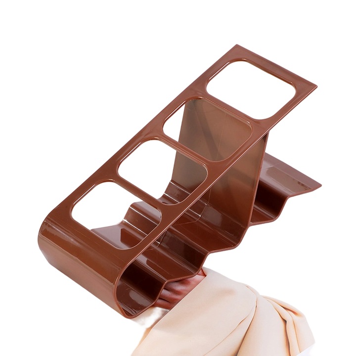 Raft de depozitare pentru telecomenzi, 2 buc., plastic, maro