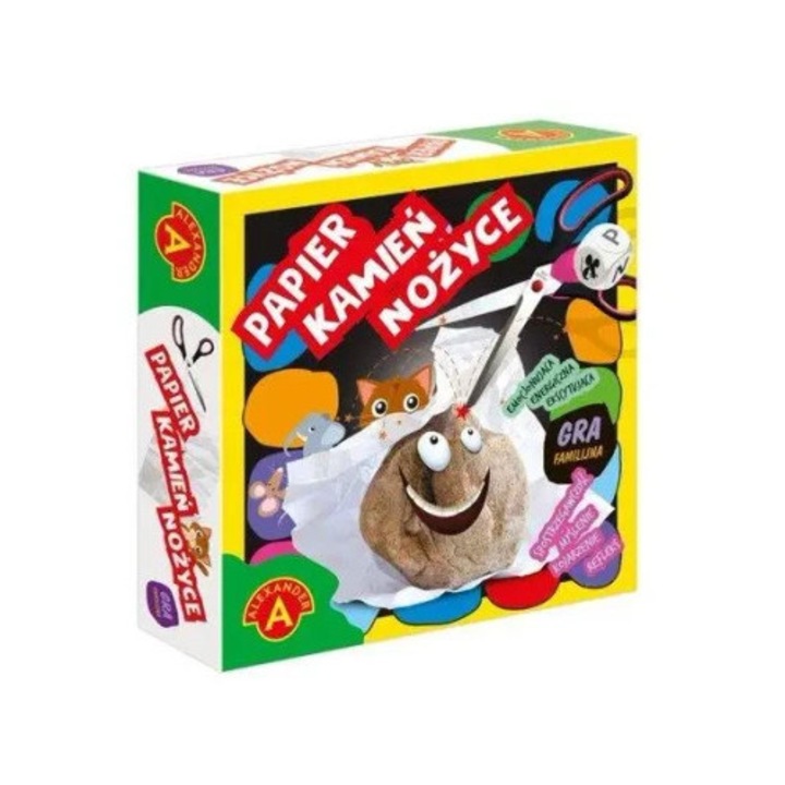 Társasjáték, Alexander, Papír, kő, olló, szett, 2-4 játékos