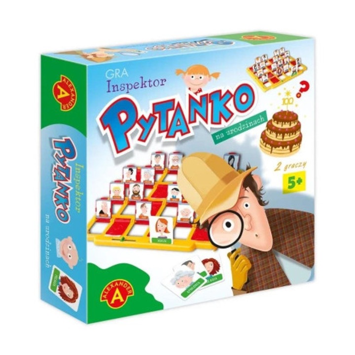 Társasjáték, Alexander, Inspektor Pytanko, 2 játékos, szett, többszínű