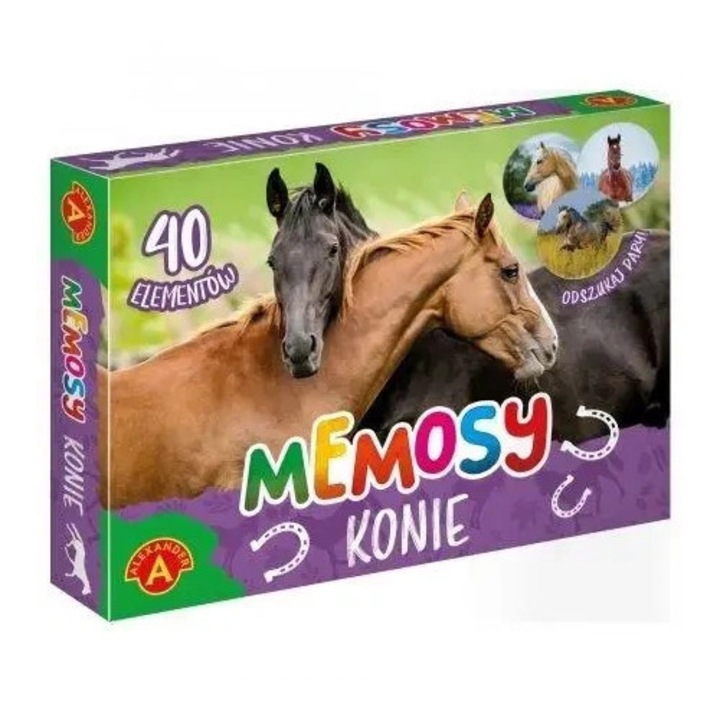Joc de memorie pentru copii si adulti, Alexander, Memosy, Cai, 10 tablite