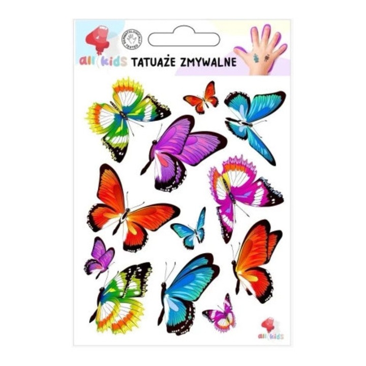 Tatuaje temporare All4Kids set, colorate, 100x150mm