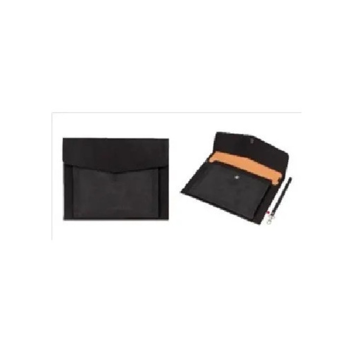 Mapa A4 Antra, cu buzunar, material ecologic, neagra