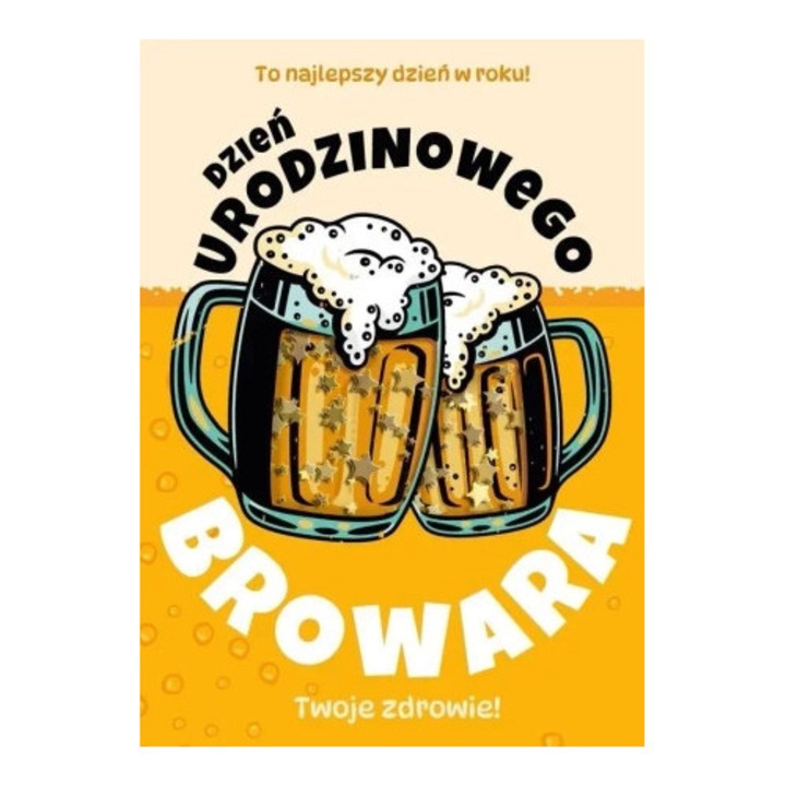 Felicitare Karnet Konfetti, Armin Style, B6, elemente aurii, design cu stele