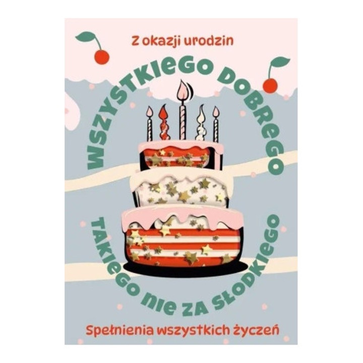 Felicitare Karnet Konfetti, Armin Style, B6, elemente aurii, design cu stele aurii