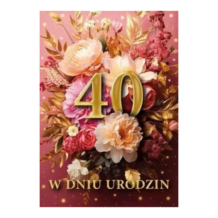 Felicitare 3D Armin Style B6, 40 ani, 2 grafici