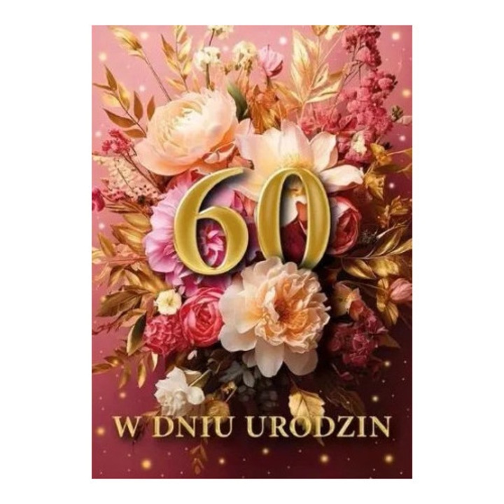 Felicitare 3D Armin Style B6, Urodziny 60, 2 grafici