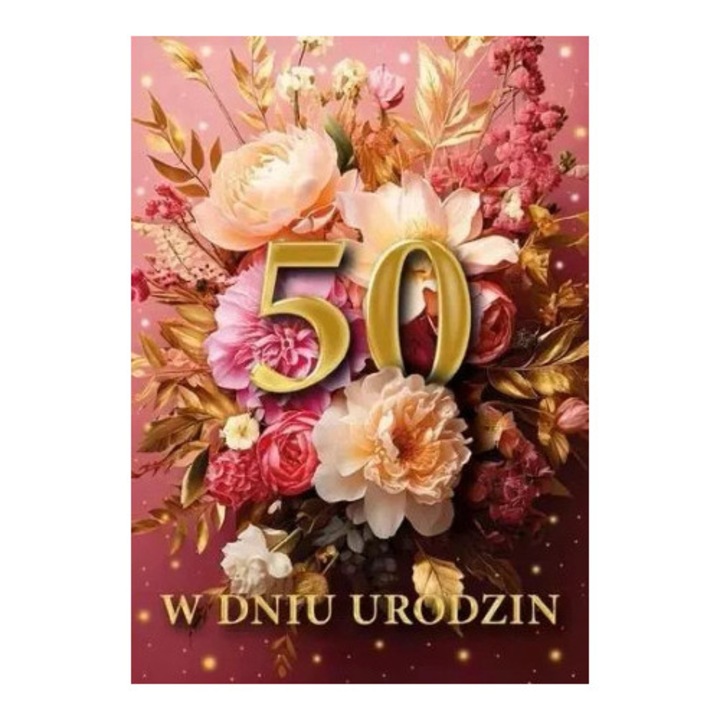 Felicitare 3D, Armin Style, Urodziny 50, B6, 2 grafici