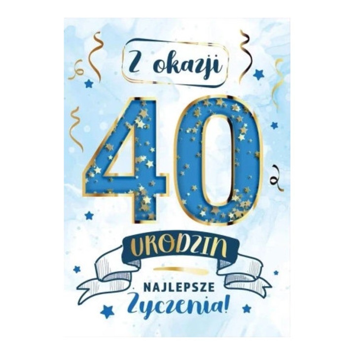 Felicitare Karnet Konfetti, Armin Style, B6, elemente aurii, design cu stele