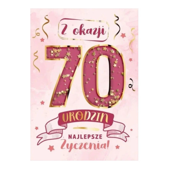 Felicitare Karnet Konfetti, Armin Style, B6, elemente aurii, design cu stele aurii