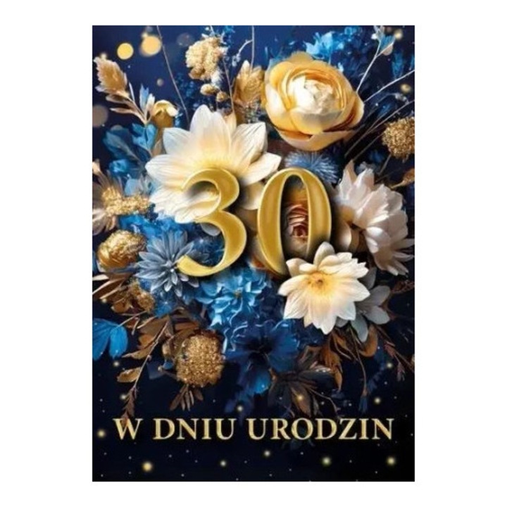 Felicitare Karnet B6 3D Urodziny 30, 2 grafici