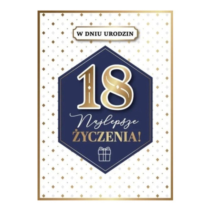 Felicitare Armin Style Kanet Urodziny 18 B6 cu elemente 3D