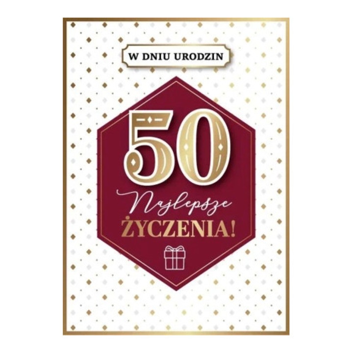 Felicitare Armin Style Kanet Urodziny 50 B6 cu elemente 3D