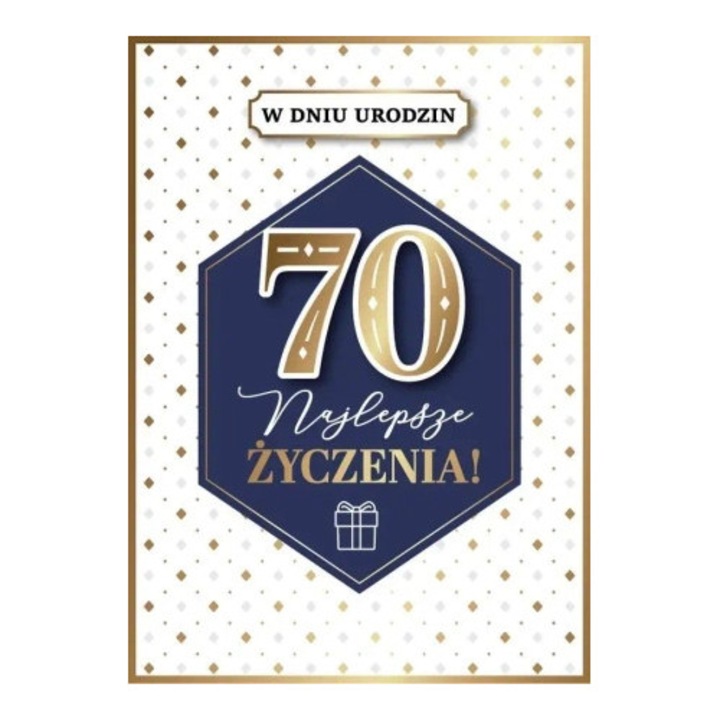 Felicitare Armin Style Kanet Urodziny 70 B6 cu elemente 3D, multicolor