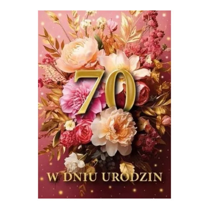 Felicitare 3D Armin Style B6, Urodziny 70, 2 grafici