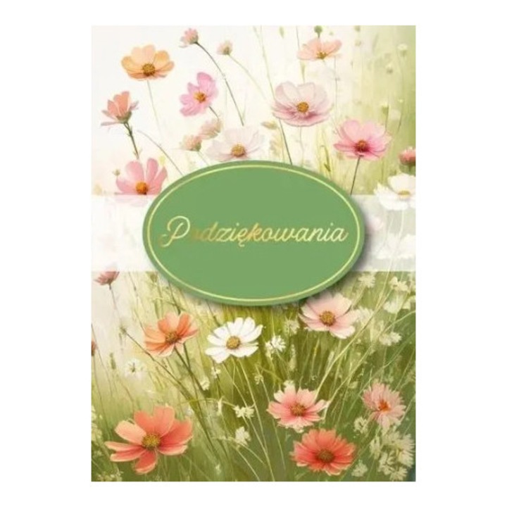 Felicitare Armin Style, Karnet Podziekowania, B6, cu zloceniami si elemente spatiale