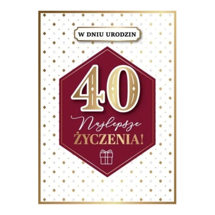 Felicitare Armin Style Kanet Urodziny 40, B6, cu elemente 3D, multicolor