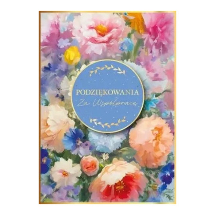 Felicitare Armin Style Podziekowania pentru colaborare B6 cu elemente 3D