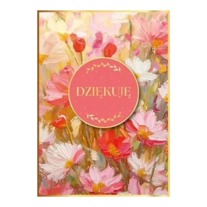 Felicitare Armin Style Karnet Dziekuje B6 cu zloceniami, elemente spatiale