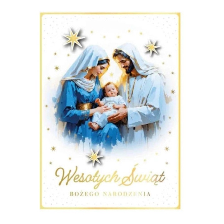 Felicitare Armin Style, Boze Narodzenie, format B6, cu elemente 3D, multicolor