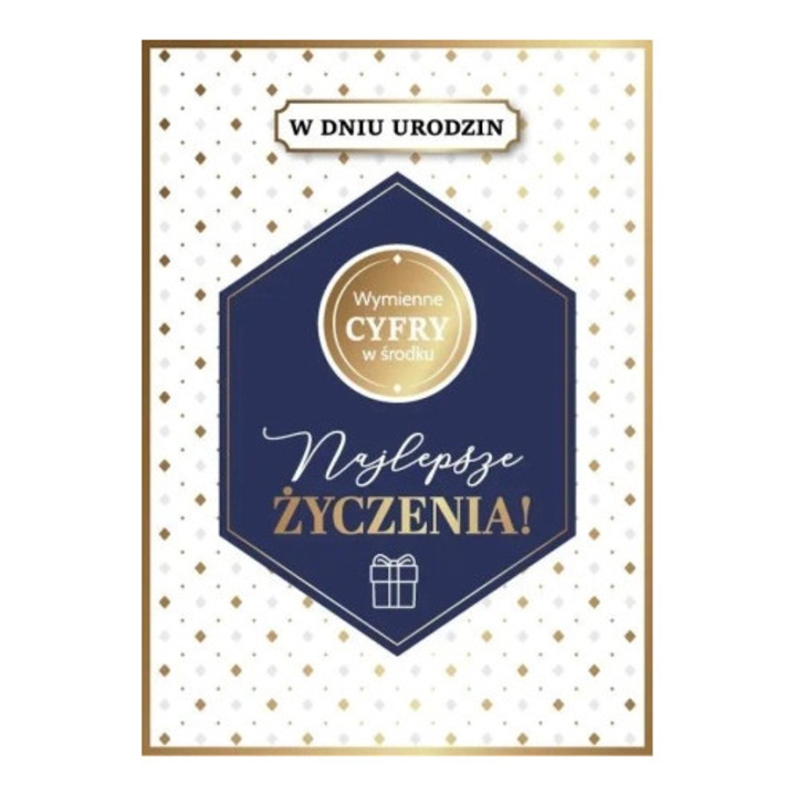 Felicitare Armin Style Kanet Urodziny B6 cu zloceniami si elemente 3D